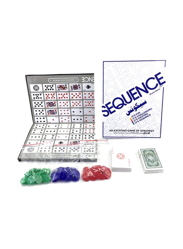 Sequence Board Card Coins Game, Ages 3+, Multicolour