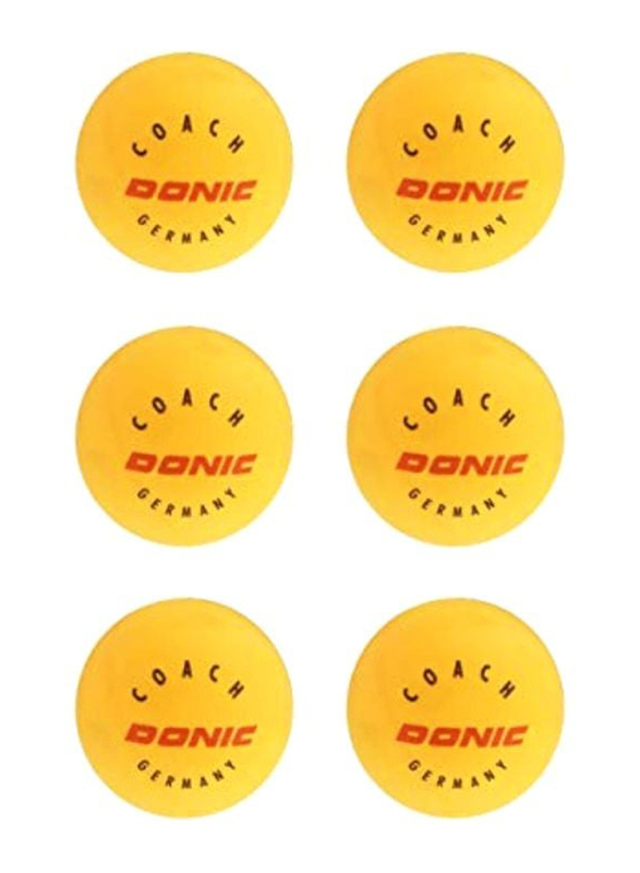 Table Tennis Balls, 6 Pieces, Yellow