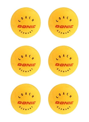 Table Tennis Balls, 6 Pieces, Yellow