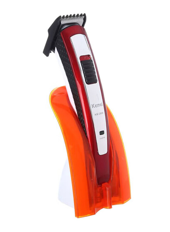 

Kemei Electric Hair And Beard Trimmer, Red