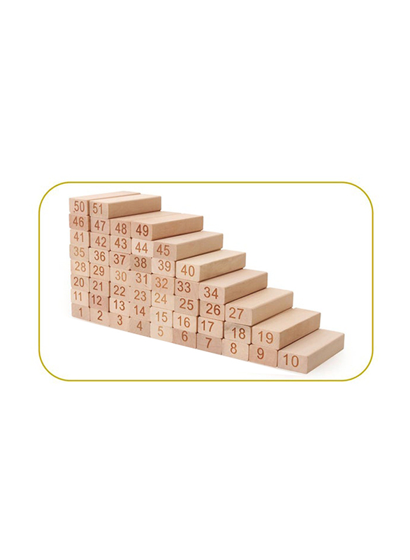 Alostoura Beech Jenga Building Set, 51 Pieces, Ages 1+