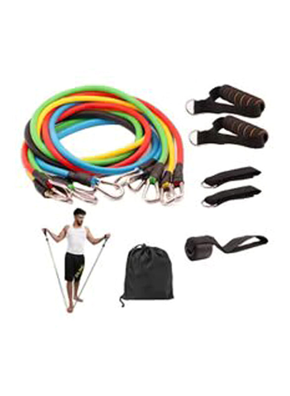 

Generic Resistance Fitness Band Set, 11 Piece, Multicolour