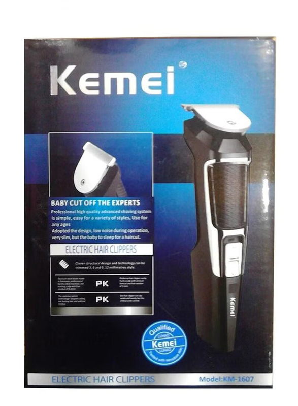 Kemei 3-In-1 Dry Hair Trimmer, Black