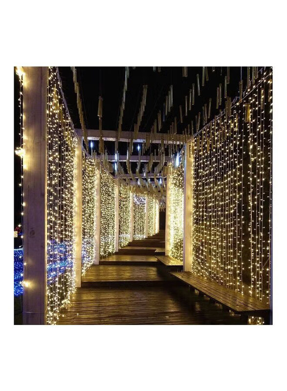 

Generic 3-Meter 300-LED Curtain String Light With Remote, Yellow
