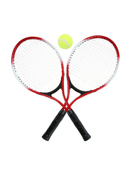 Tennis Racket and Ball, 3 Pieces, Red/Black/Yellow