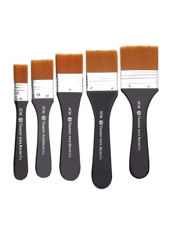 

Showay Delfino Multi-Purpose Paint Brushes Set, 5 Pieces, Black/Brown