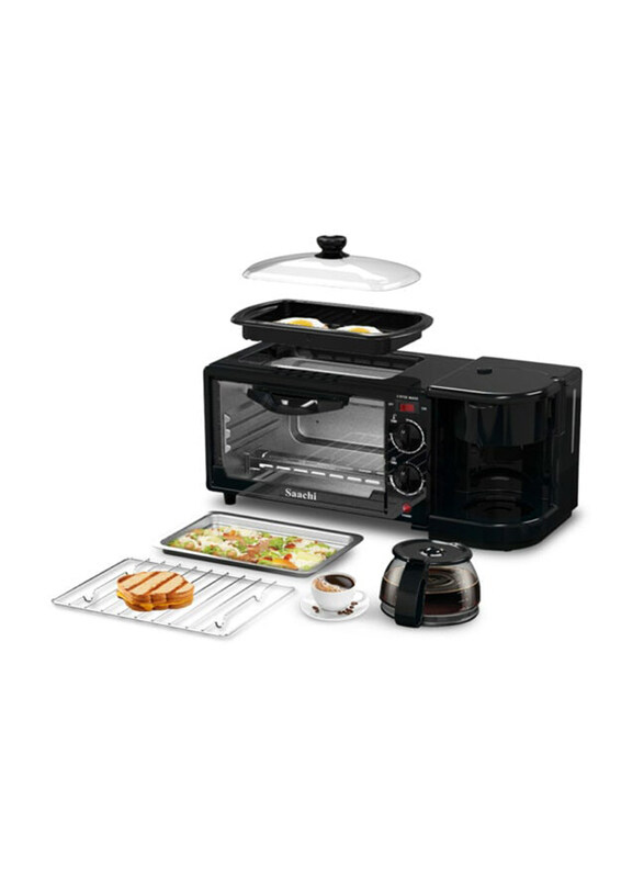 

Saachi 3-in-1 Breakfast Machine, NL-BS-2951-BK, Black