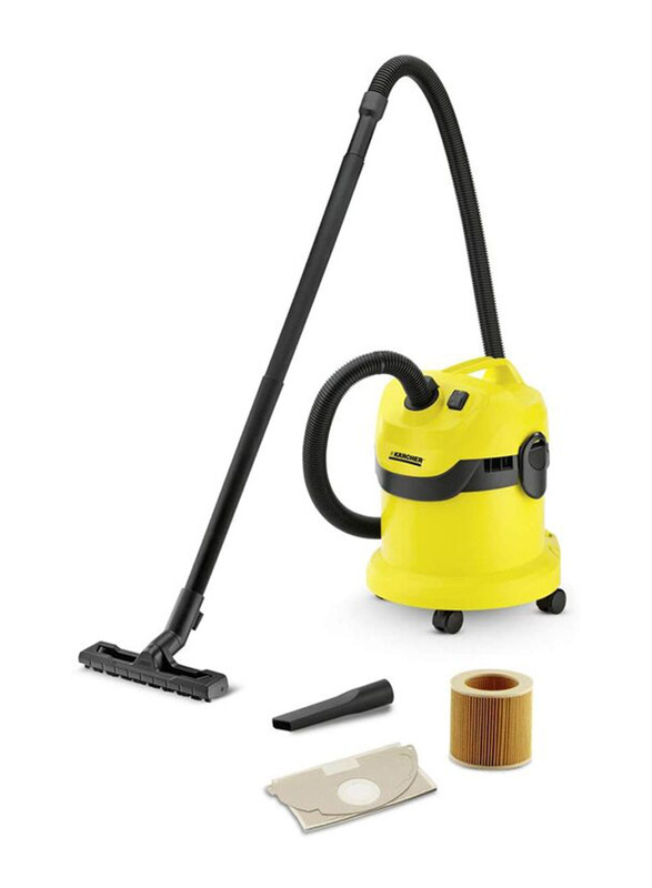 

Karcher Strong Wet Dry Vacuum Cleaner, 12L, 1000W, Wd2, Yellow/Black