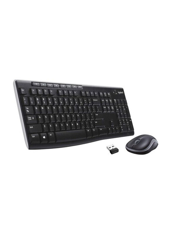 

Logitech Mk270 Wireless English Keyboard and Mouse Combo for Windows, Black