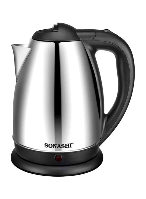 

Sonashi 1.8L Stainless Steel Cordless Kettle, Skt-1804, Silver