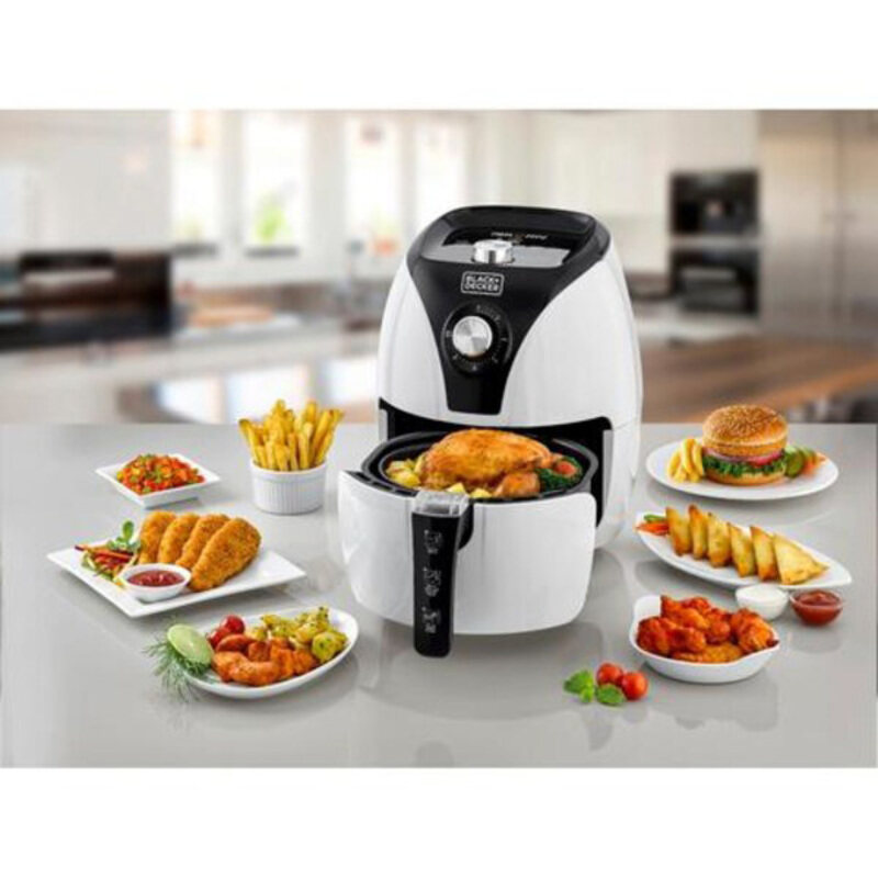 

Black+Decker Air Fryer, 1500W, AF220-B5, Black/White