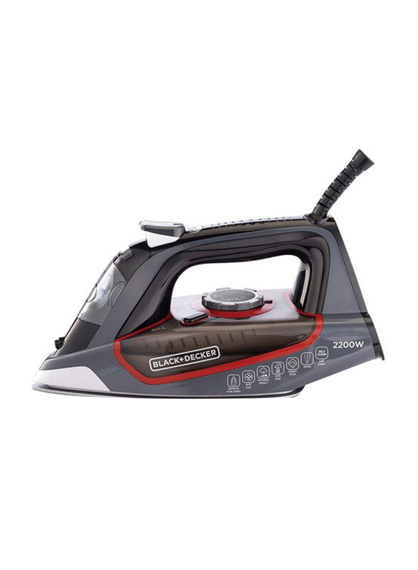 

Black+Decker Steam Iron Ceramic Soleplate with Self Clean, 2200W, X2050-B5, Multicolour