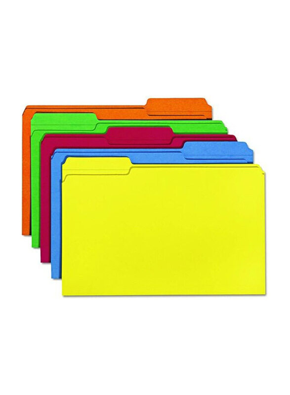 

Smead File Folder, 1/3-Cut Tab, Legal Size, 100 Pieces, 16943, Assorted Colours