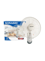 Sonashi Wall Mounted Fan, 60W, SF-8029W, Grey/White
