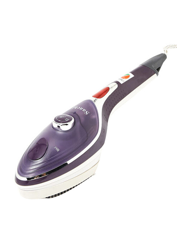 

Saachi Handheld Electric Steam Iron with Ceramic Soleplate, White/Purple