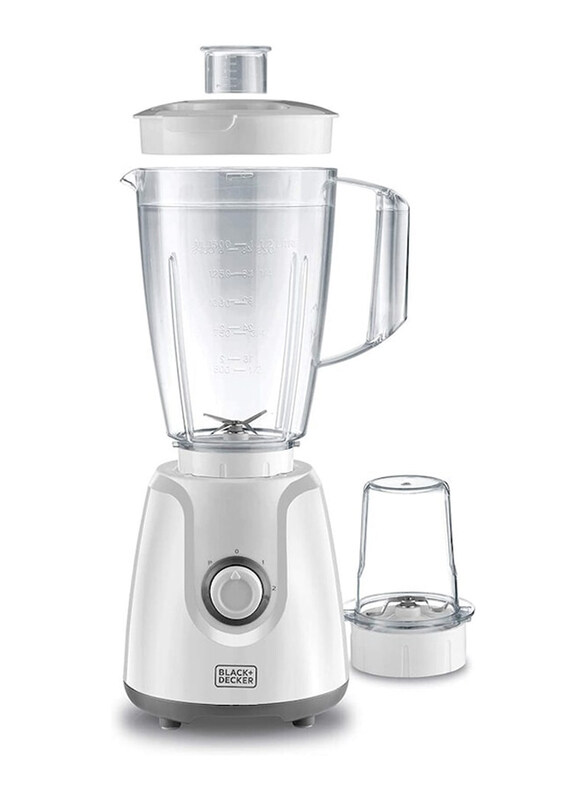 

Black+Decker 1.5L Blender With Grinder Mill, 400W, Bx4030-B5, White