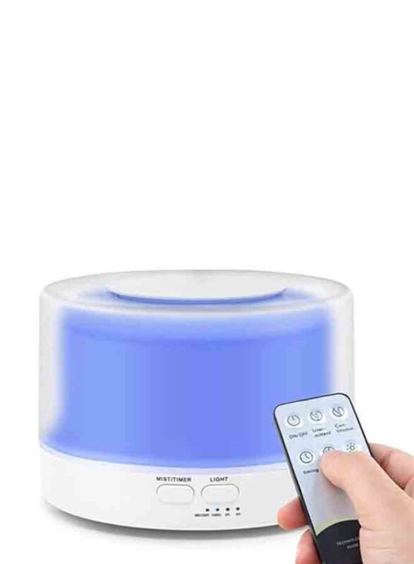Baeskii Upgraded Essential Oil Diffuser with 7 Colour Lights and 4 Timer, 500ml, Multicolour