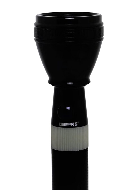 

Geepas Rechargeable LED Flashlight Set, 2 Pieces, Black