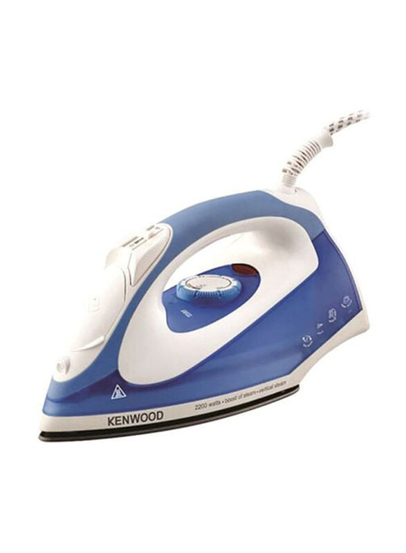 

Kenwood Non-Stick Steam Iron, 2200W, ISP100BL, White/Blue