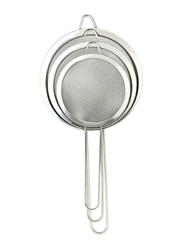 

Generic 3-Piece Mesh Stainless Steel Strainers Hand Oil Spoon, Silver