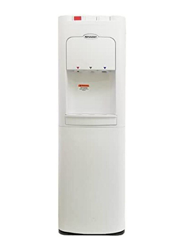 

Sharp Top Loading Water Dispenser with Safety Lock Three Tap Design for Hot, Cold & Normal Temperature, SWD-E3TLC-WH3, White