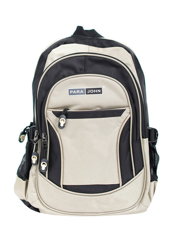 

Para John Backpack Unisex, 18-inch, Beige/Black