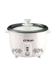Crownline 1L Rice Cooker, 400W, RC-169, White/Black