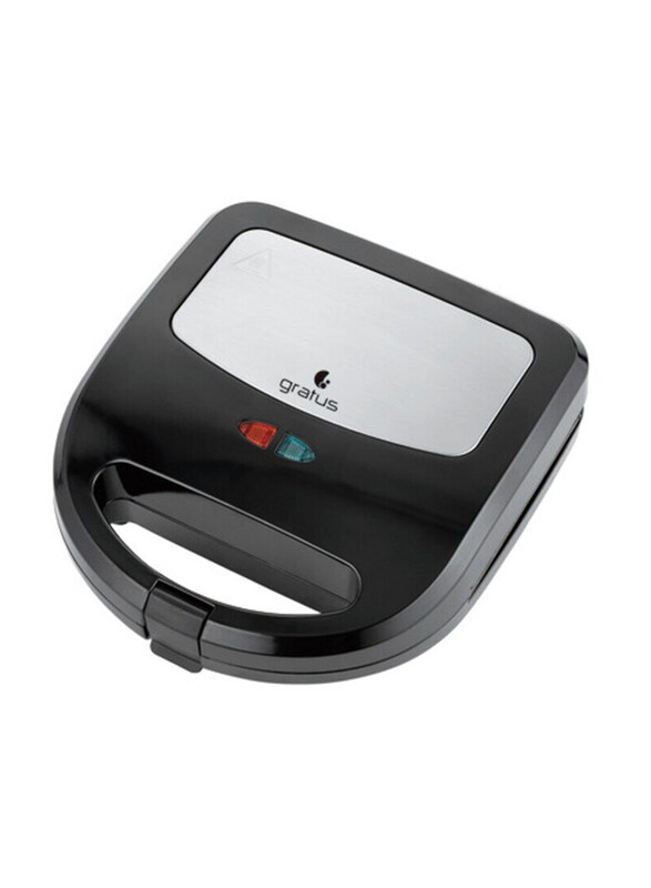 

Gratus Sandwich Grill & Waffle Maker, 750W, GSM750UC, Black/Silver