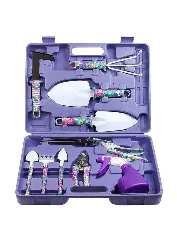 

Generic Gardening Tools with Carrying Case, 10 Pieces, Multicolour