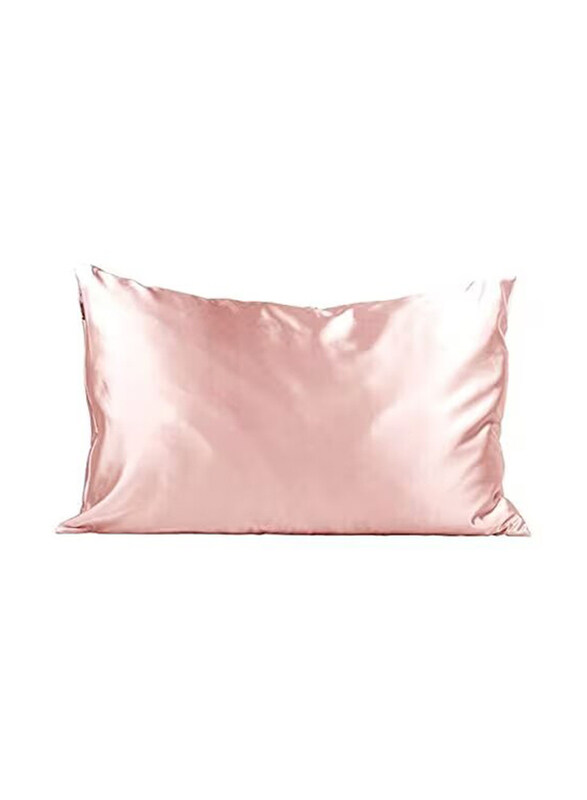 

Kitsch 100 Satin Pillowcase, Standard, Queen Blush