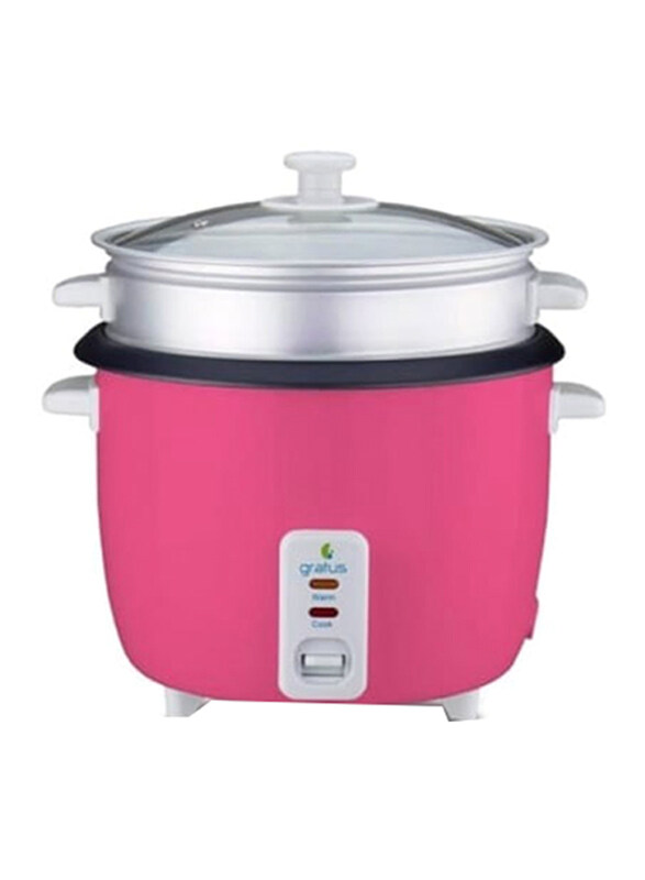 

Gratus 1.8L 2-in-1 Rice Cooker, 700W, GRC-18700GBC, Pink