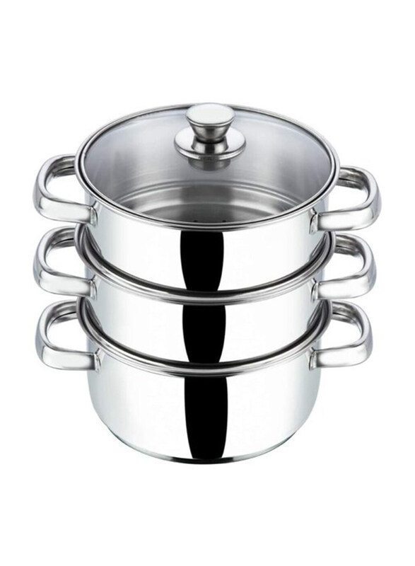 

Vinod 20cm 3 Tier Steamer, Vpi037, Silver