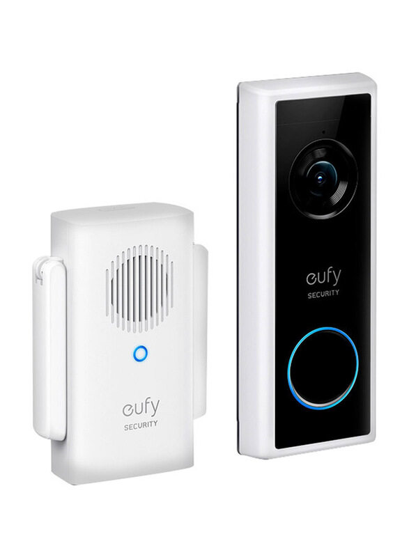 

Eufy Battery Slim and Chime Video Doorbell, Black