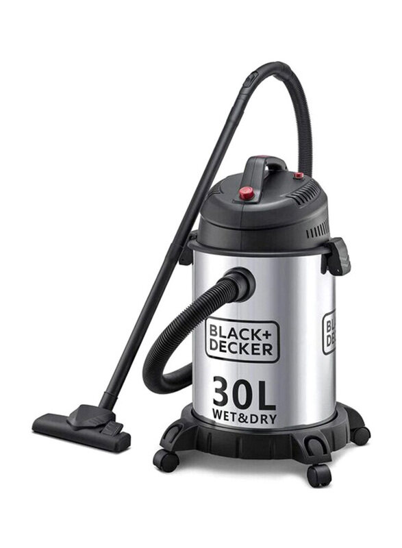 

Black+Decker Wet & Dry Vacuum Cleaner, 30L WV1450-B5, Black/Silver