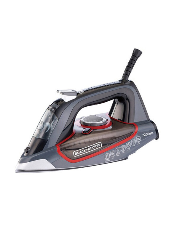 

Black+Decker Steam Iron, 2200W, X2050-B5, Grey/Black