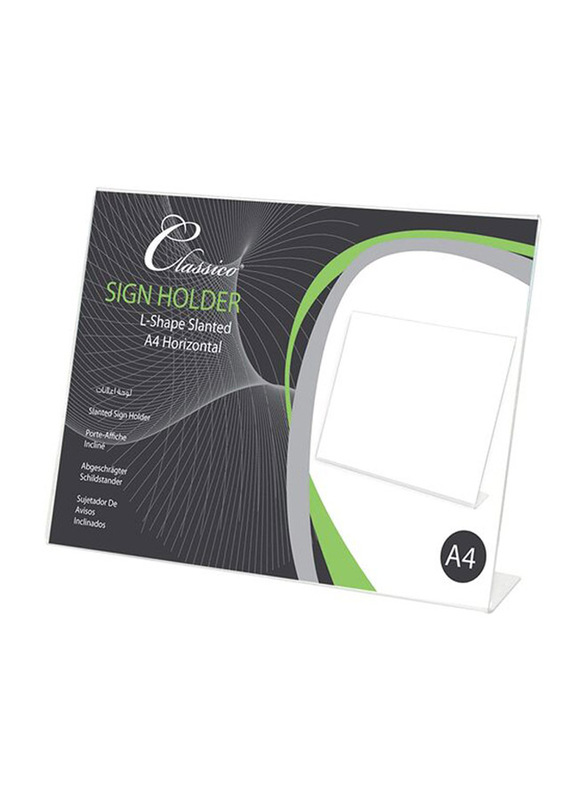 

FIS L-Shape Slanted Sign Holder, A4 Size, Fsna1302, Multicolour