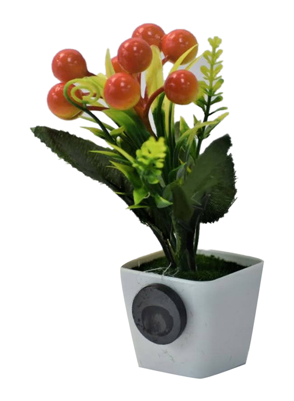 Perfect Mania Magnetic Flower Plastic Pot, White