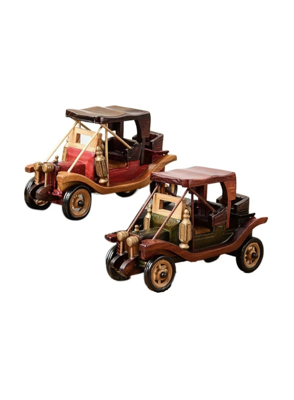 Perfect Mania Big Wooden Vintage Car, Multicolour