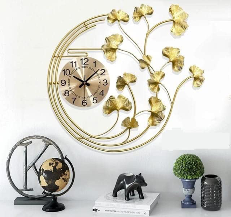 Perfect Mania Gift Modern Fashion Gold Round Wall Clock, Gold