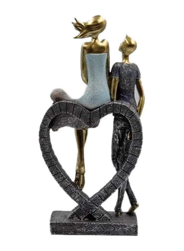 Perfect Mania Gift Polyresin Couple Romance Figurine Showpiece, Multicolour
