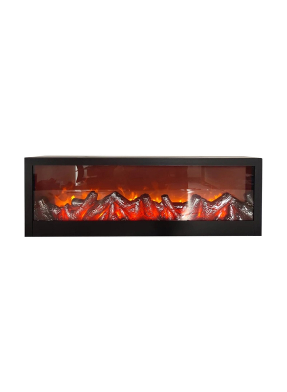 Perfect Mania LED Fireplace Table, Black