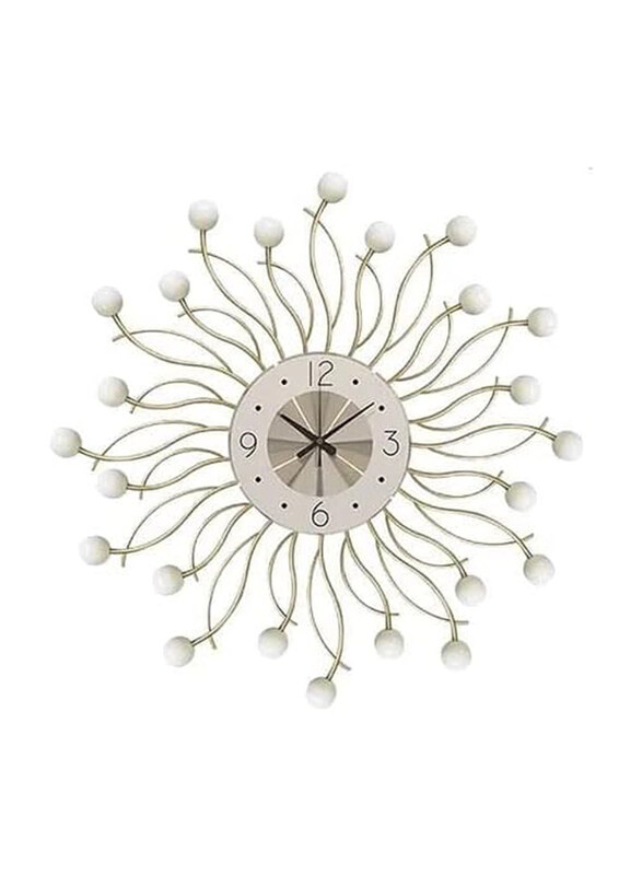 

Perfect Mania Gift Luxury Modern Fashion Metal Wall Clock, White