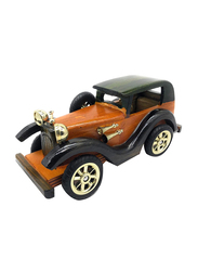 Perfect Mania Retro Style Vehicle Figurine Classic Desk Decor Antique Collectible Display Vintage Wooden Car Model, Multicolour