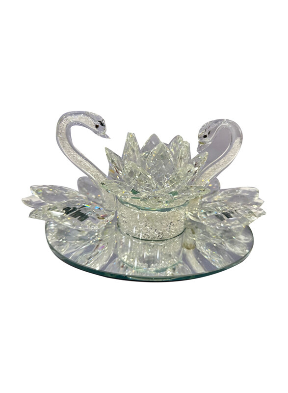 

Perfect Mania Crystal Swan with RGB Light, Clear