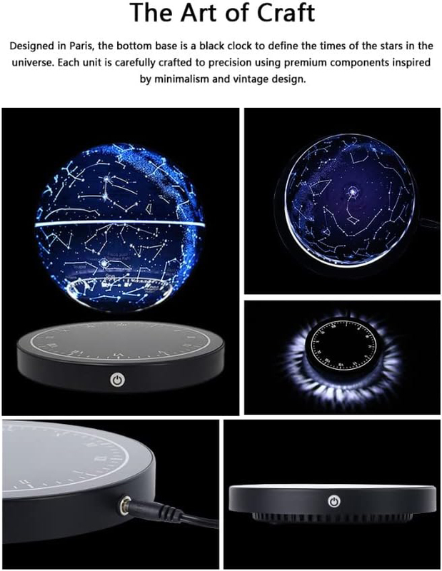 Perfect Mania Gift Magnetic Levitation Galaxy Stars Globe, Blue
