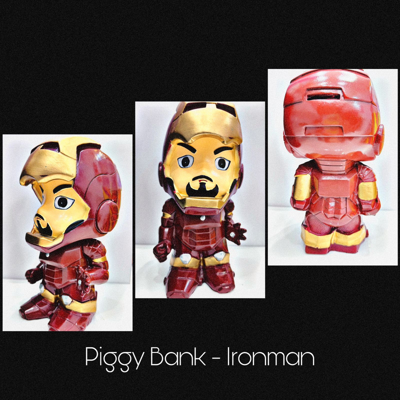 Perfect Mania Iron Man Marvel Piggy Bank, Multicolour