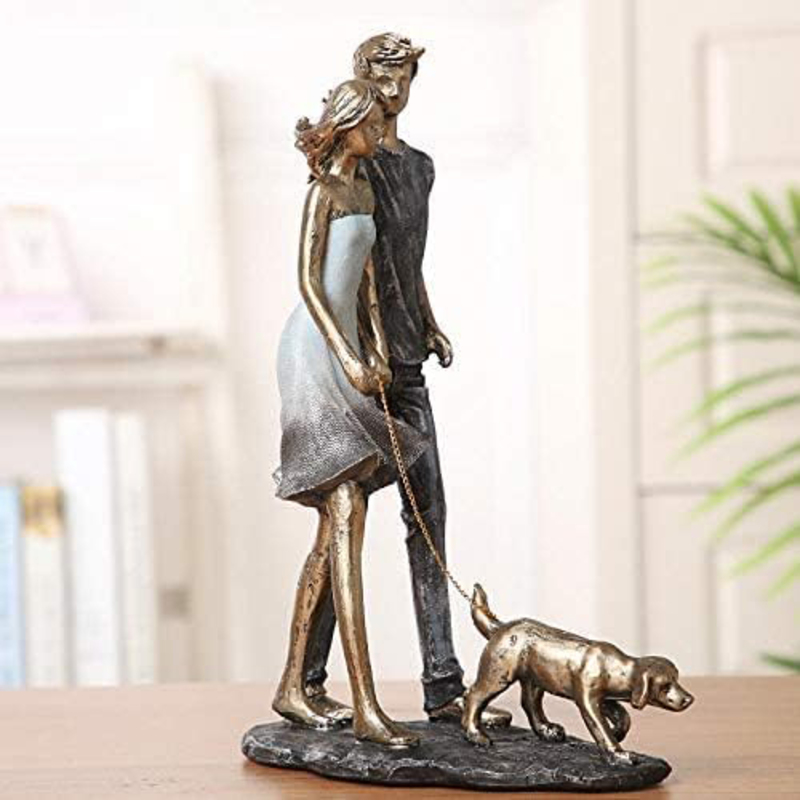 Perfect Mania Gift Decor Gifts Resin Park Couple Statue, Multicolour