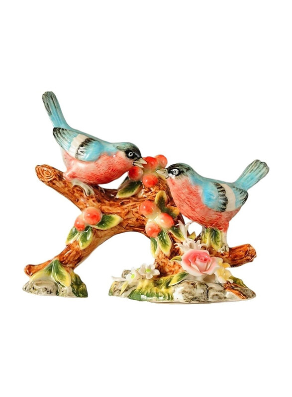 

Perfect Mania Porcelain Beautiful Birds Sculpture Statue, Multicolour