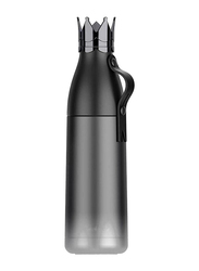 Perfect Mania 350ml Crown Vacuum Insulated Stainless Steel Water Bottle, Black