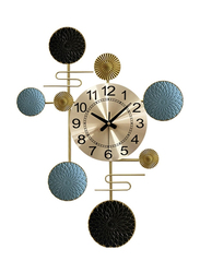 Perfect Mania Luxurious Metal Wall Clock, Multicolour